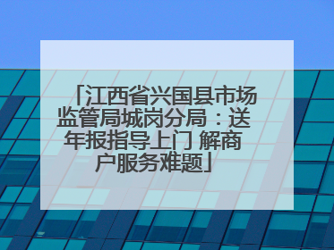 江西省兴国县市场监管局城岗分局：送年报指导上门 解商户服务难题