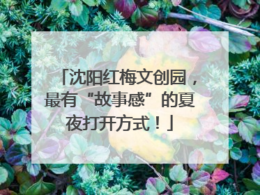 沈阳红梅文创园，最有“故事感”的夏夜打开方式！