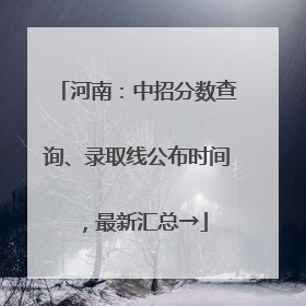 河南：中招分数查询、录取线公布时间，最新汇总→