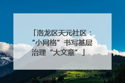 洛龙区天元社区：“小网格”书写基层治理“大文章”