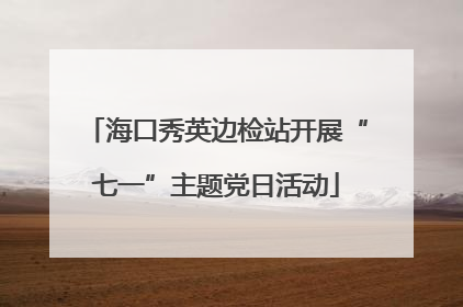 海口秀英边检站开展“七一”主题党日活动