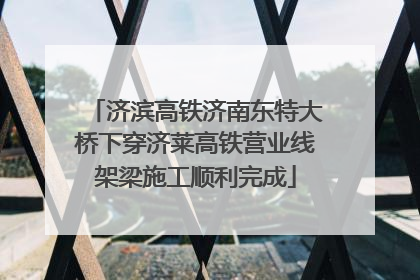 济滨高铁济南东特大桥下穿济莱高铁营业线架梁施工顺利完成