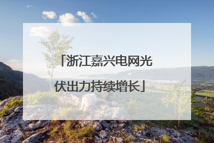 浙江嘉兴电网光伏出力持续增长
