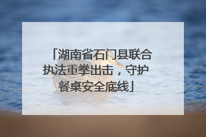 湖南省石门县联合执法重拳出击，守护餐桌安全底线
