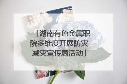 湖南有色金属职院多维度开展防灾减灾宣传周活动