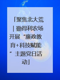 聚焦北大荒｜勤得利农场开展“廉政教育+科技赋能”主题党日活动