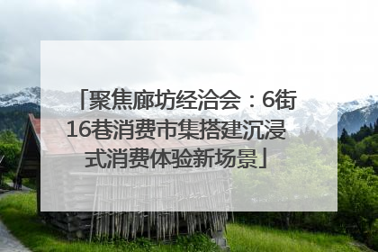 聚焦廊坊经洽会：6街16巷消费市集搭建沉浸式消费体验新场景