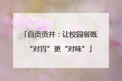 自贡贡井：让校园餐既“对胃”更“对味”