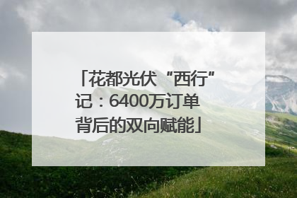 花都光伏“西行”记：6400万订单背后的双向赋能