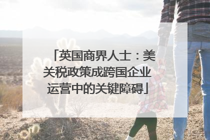 英国商界人士：美关税政策成跨国企业运营中的关键障碍