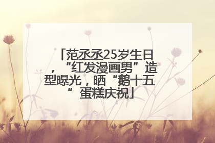 范丞丞25岁生日，“红发漫画男”造型曝光，晒“鹅十五”蛋糕庆祝