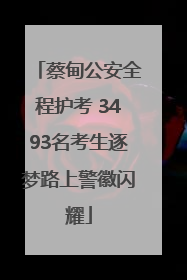 蔡甸公安全程护考 3493名考生逐梦路上警徽闪耀