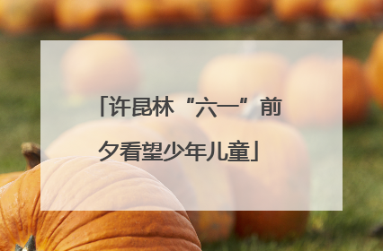 许昆林“六一”前夕看望少年儿童