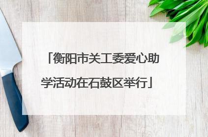 衡阳市关工委爱心助学活动在石鼓区举行