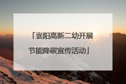 襄阳高新二幼开展节能降碳宣传活动