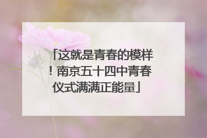 这就是青春的模样！南京五十四中青春仪式满满正能量