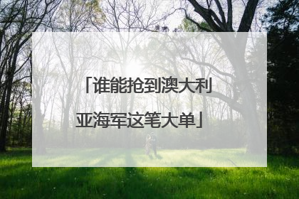 谁能抢到澳大利亚海军这笔大单