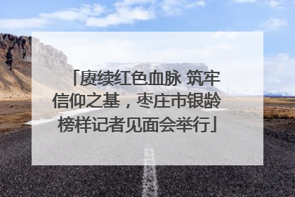 赓续红色血脉 筑牢信仰之基，枣庄市银龄榜样记者见面会举行