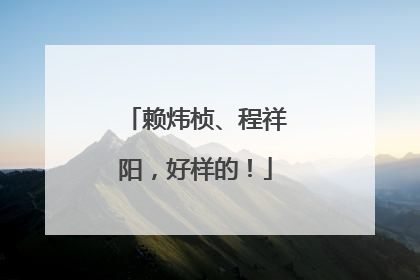 赖炜桢、程祥阳，好样的！