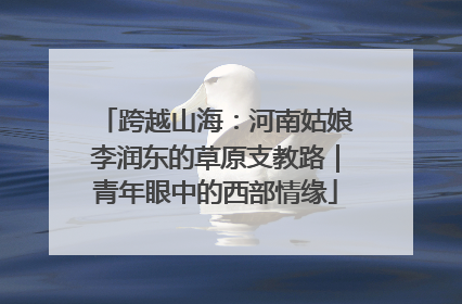 跨越山海：河南姑娘李润东的草原支教路｜青年眼中的西部情缘
