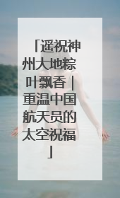遥祝神州大地粽叶飘香｜重温中国航天员的太空祝福