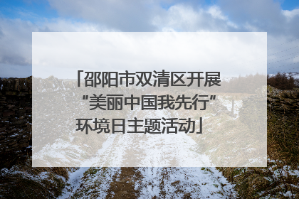 邵阳市双清区开展“美丽中国我先行”环境日主题活动