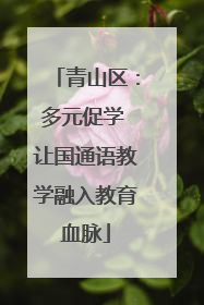 青山区：多元促学 让国通语教学融入教育血脉