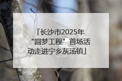 长沙市2025年“圆梦工程”首场活动走进宁乡灰汤镇