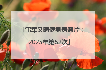 雷军又晒健身房照片：2025年第52次