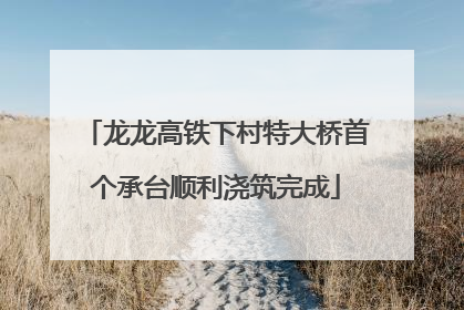 龙龙高铁下村特大桥首个承台顺利浇筑完成