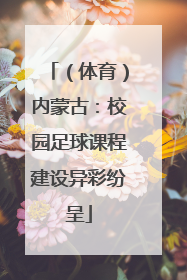 （体育）内蒙古：校园足球课程建设异彩纷呈