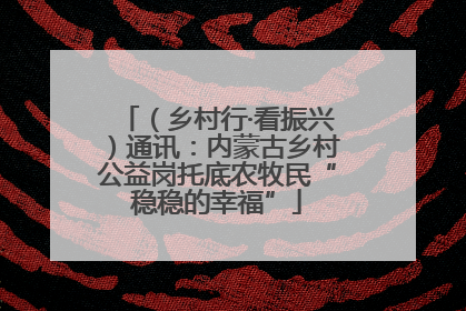 （乡村行·看振兴）通讯：内蒙古乡村公益岗托底农牧民“稳稳的幸福”