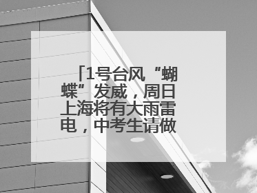 1号台风“蝴蝶”发威，周日上海将有大雨雷电，中考生请做好防范准备