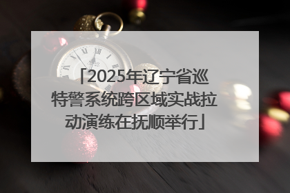2025年辽宁省巡特警系统跨区域实战拉动演练在抚顺举行