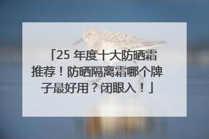 25 年度十大防晒霜推荐！防晒隔离霜哪个牌子最好用？闭眼入！