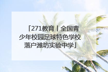 271教育丨全国青少年校园足球特色学校落户潍坊实验中学