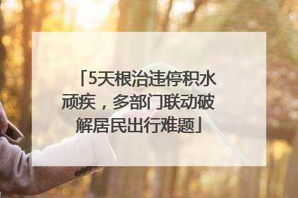 5天根治违停积水顽疾，多部门联动破解居民出行难题