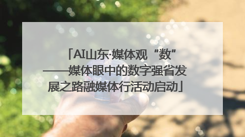 AI山东·媒体观“数”——媒体眼中的数字强省发展之路融媒体行活动启动
